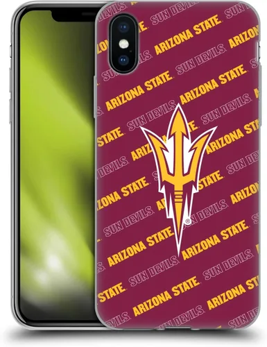Vista 142 de Head Case Designs Funda de gel ASU Camou con licencia oficial de la Universidad Estatal de Arizona [protección de grado militar] compatible