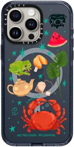 Vista 37 de CASETiFY Funda para iPhone 15 Pro Max, compatible con MagSafe Protección contra caídas de grado militar de 8.2 pies Hortensias azules Nantucket