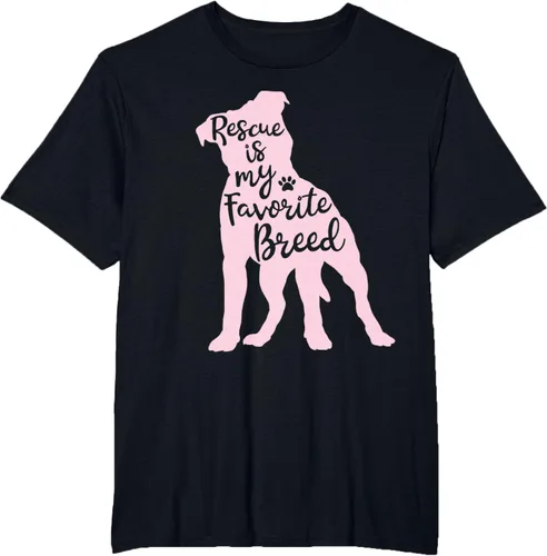 Vista 74 de Pitbull Rescue Is my Favorite Breed Dog Pit Bull Mama - Camiseta, Negro, S