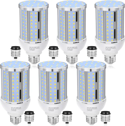 Vista 10 de Bombilla LED de Maíz de 44W (Paquete de 2), Sin Ventilador, (Equivalente a 390 Vatios) Base E26/E39 Mediana/Mogul Grande, Lámpara LED COB 3000K