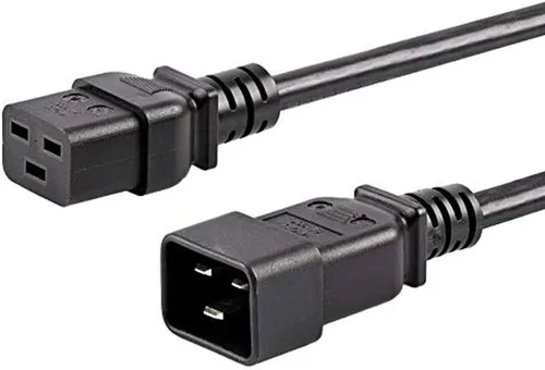 Vista 5 de StarTech - Cable de extensión resistente de 2 pies, 20 A, 250 V (BA16-2200-POWER-CORD) IEC 60320 C19 to C20, UL Listed, AC Power Cable, Heavy