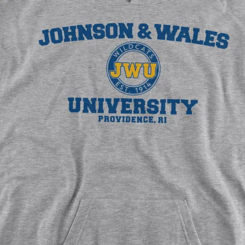 Vista 2 de Johnson & Wales University - Sudadera con capucha con logotipo oficial del círculo para niños y niñas