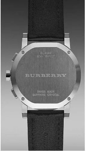 Vista 3 de Burberry Reloj para hombre de acero inoxidable BU9382, Negro -, Cronógrafo