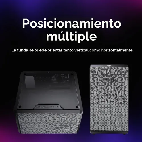 Vista 12 de Cooler Master MasterBox Q300L Torre Micro-ATX con filtro de polvo de diseño magnético, panel lateral acrílico transparente, E/S ajustable y flujo