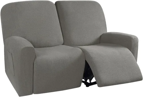 Vista 21 de vctops Fundas elásticas resistentes al agua, para sofá reclinable, suaves y lisas, con correa elástica antideslizante, protector de muebles