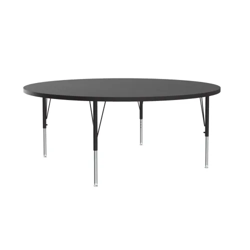 Vista 60 de Correll Mesa de Actividades Rectangular para Aula de 24"x36", Altura Ajustable (19"-29"), Granito Negro Laminado Térmico Fusionado Duradero
