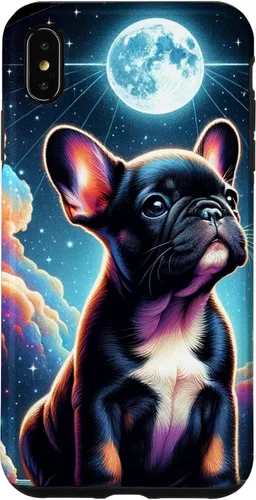 Vista 11 de Funda para iPhone SE (2020) / 7 / 8 Bulldog Francés Puppy Under The Moon In Space