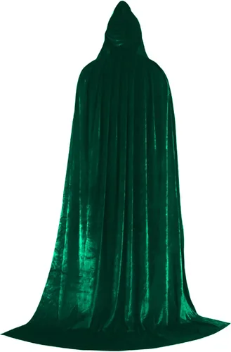 Vista 2 de Uttpll Capas de terciopelo para niños, capa con capucha para Navidad, Halloween, fiesta de cosplay