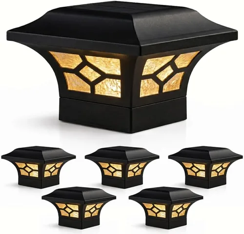 Vista 12 de Classy Caps Kingston - Juego de 8 tapas solares para postes de 2 x 2, 2.5 x 2.5, 3 x 3 pulgadas (negro)