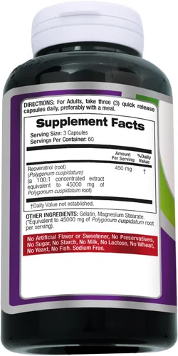 Vista 9 de FITO MEDIC'S Laboratorio Resveratrol Suplemento de resveratrol 180 cápsulas