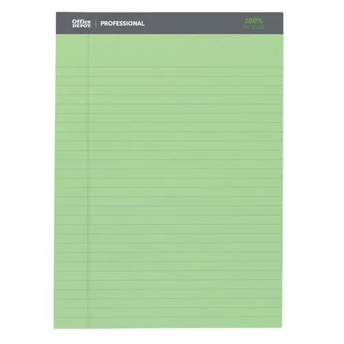 Vista 3 de Office Depot Bloc legal profesional, 8 12 pulgadas x 11 34 pulgadas, con renglones legales, 50 hojas, colores surtidos, 3 unidades, 99494