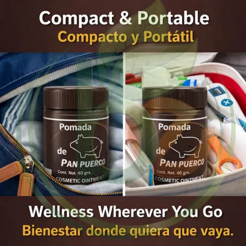 Vista 3 de Pomada de Pan Puerco (Ungüento Cosmético) 1.41 oz - Espinen - Hecho en México
