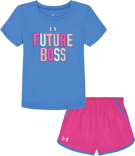 Vista 46 de Under Armour baby-girls Short Sleeve Shirt and Shorts Set, Durable Stretch and Lightweight