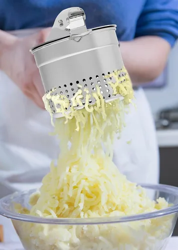 Vista 3 de GloTika Ricer de patatas grande de 15oz, triturador de patatas de acero inoxidable resistente con mango ergonómico, herramienta de cocina