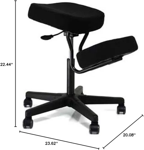 Vista 2 de Solace Plus kneeling chair Jobri BetterPosture con espuma viscoelástica para mejorar la postura, aliviar el dolor de cuello y espalda