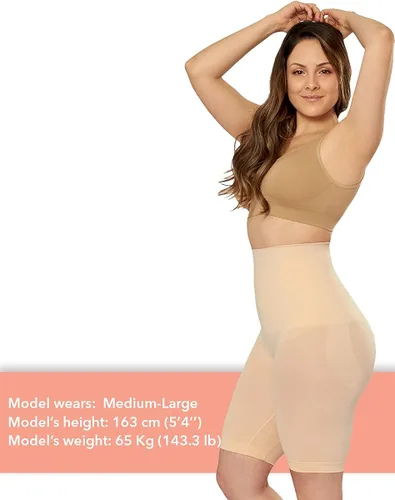 Vista 5 de Shorts Shapermint, moldeadores, de cintura alta, para control del abdomen, tecnología de adelgazamiento