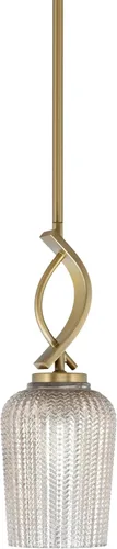 Vista 95 de Toltec Lighting Cavella Stem Colgado Mini colgante, acabado grafito, vidrio de muselina blanca de 4 pulgadas