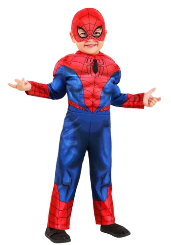 Vista 5 de Disfraz de Spider-Man Marvel para Niños Pequeños Multicolor