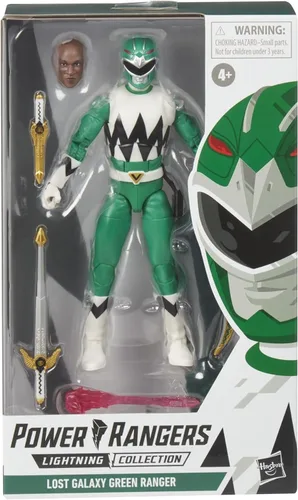 Vista 2 de Power Rangers Lightning Collection Lost Galaxy - Figura coleccionable y accesorios de 5.9 in, color verde Ranger