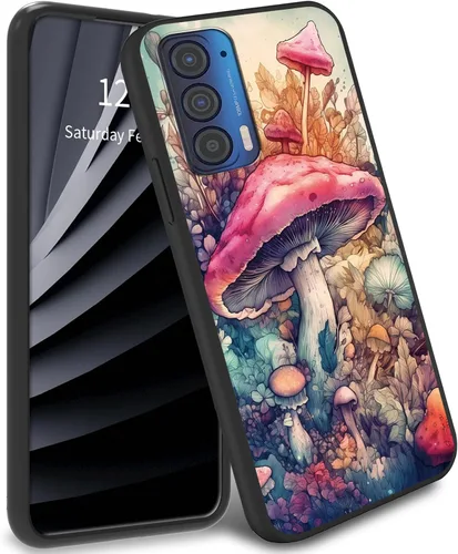 Vista 17 de Funda delgada para Moto Edge 2021 TPU con diseño de hojas de arte, cubierta de protección de cuerpo completo de goma de gel suave para Motorola Edge