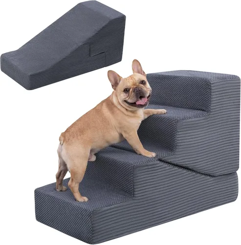 Vista 10 de Escaleras para perros pequeños, escalones plegables para perros de 18