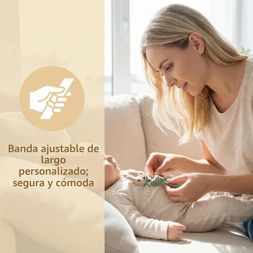 Vista 3 de Pinzas para chupete – Paquete de 5 soportes para chupete para bebés niños y niñas – Cuentas de dentición Soothie Binky Clips mordedores – La mejor