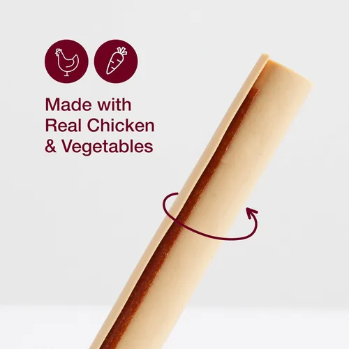 Vista 3 de SmartBones - SmartSticks, Premia a tu perro con un masticable sin piel cruda hecho con pollo real y verduras, 10 palitos