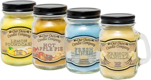 Vista 7 de Grandma's Kitchen - Mini vela perfumada en tarro Mason de Our Own Candle Company, 3.5 onzas (paquete de 4)