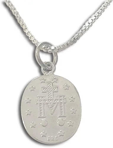 Vista 2 de Collar milagroso de plata de ley para niña o collar de racimo milagroso con perla cultivada y cruz