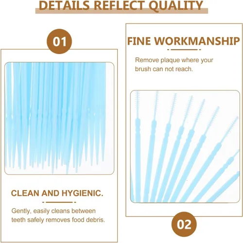 Vista 8 de FOMIYES Palillos de dientes de doble cabeza, 1060 palillos de dientes desechables para limpieza de dientes, palillos de hilo dental suave, palillos
