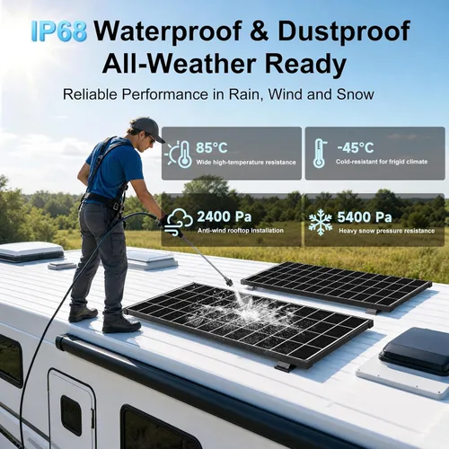 Vista 7 de Paneles solares de 200 W, biacial tipo N 16BB, panel solar monocristalino de 25.6%, módulo fotovoltaico de alta eficiencia, IP68 compacto para clase