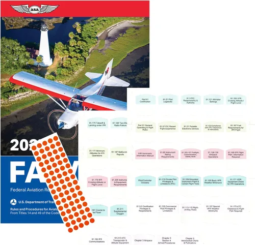 Vista 13 de Kit de bricolaje 2027 ASA FAR/AIM Book + 75 pestañas para instructor de vuelo certificado - Kit CFI (clásico)
