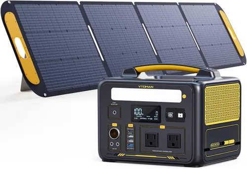 Vista 17 de VTOMAN Jump 600X Estación de Energía Portátil 600W, Generador Solar 299Wh Estación de Energía con Batería LiFePO4 con Arranque Rápido