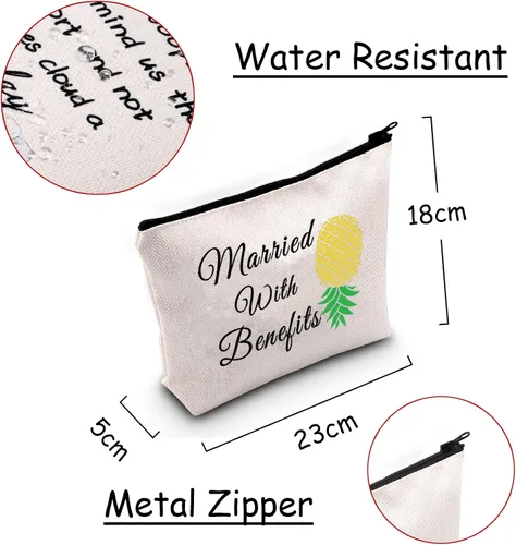Vista 2 de JXGZSO Divertido Swinger Regalo Adulto Invertido Piña Maquillaje Bolsa Casado Con Beneficios Swingers Estilo de Vida Regalos, Casado con beneficios