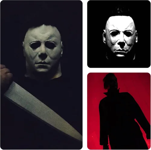 Vista 6 de Máscara de Jason 2 en 1 y máscara de Michael Myers para disfraz de cosplay
