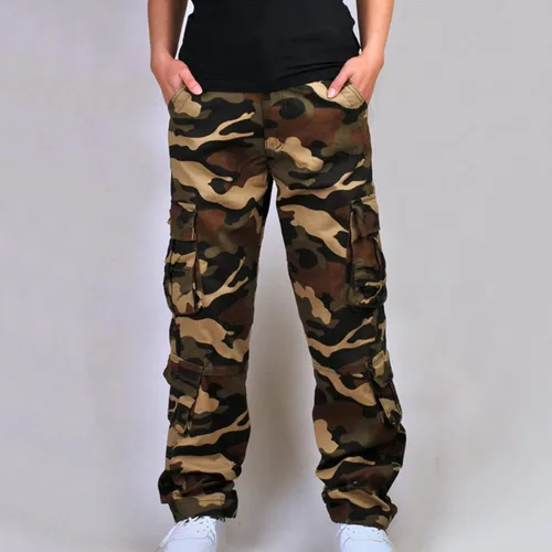 Vista 6 de Muscularfit Pantalones cargo de camuflaje para hombre 2023 grandes y altos, múltiples bolsillos, pantalones deportivos sueltos y rectos, pantalones