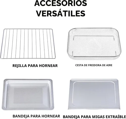 Vista 9 de Midea Flexify Slim 8 en 1 - Tostadora para puerta francesa, horno y freidora combinada, 26.4 cuartos de galón