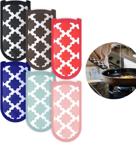 Vista 8 de 3 piezas de funda para mango de olla caliente para cocina, resistente al calor, soporte de manga de mango caliente, funda de hierro fundido, funda