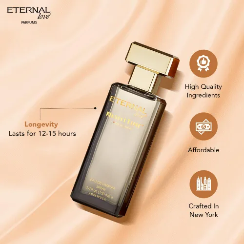 Vista 6 de Eternal Love Paquete nocturno – Eau de Parfum Spray de larga duración aroma cálido y sofisticado – 3.4 oz