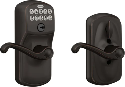 Vista 14 de SCHLAGE FE595VCAM716ACC FE595VCAM/ACC 716 cerradura de teclado para puerta, con manija Accent, flexible, bronce envejecido