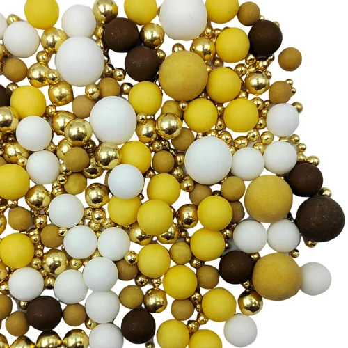 Vista 25 de Gránulos de Azúcar Perlado Comestibles Negros Tamaño Mezclado para Repostería Decoraciones Comestibles para Pasteles Coberturas para Cupcakes Negro