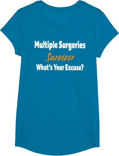 Vista 70 de Camiseta de regalo de cirugía múltiple para sobrevivientes de cirugía ¿Cuál es tu excusa?, Negro