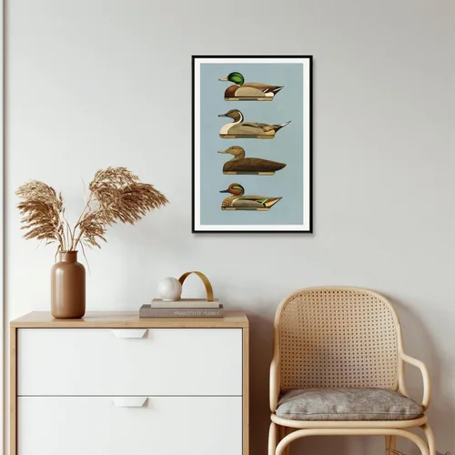 Vista 6 de Lienzo retro de pato para pared, impresiones al aire libre, carteles de señuelo de pato, pósteres al aire libre, decoración de oficina en casa