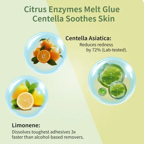 Vista 5 de Kit de pegamento para peluca, pegamento de encaje de acción rápida y removedor para pelucas con fórmula a base de plantas e ingredientes suaves,