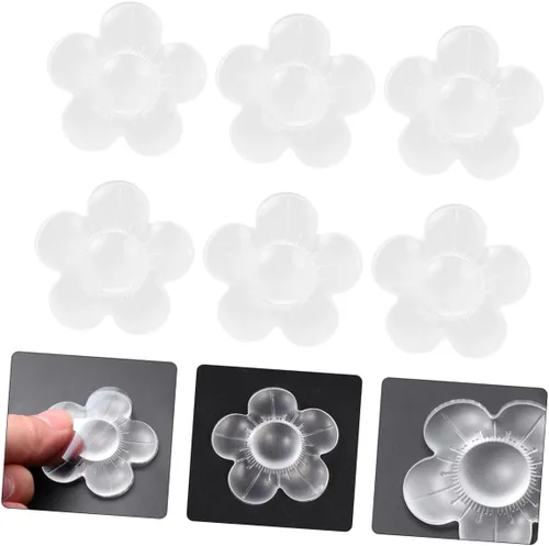 Vista 4 de 10 piezas de amortiguadores de puerta, protector decorativo para puerta, tope de puerta, tope de gabinete, tope de pared, parachoques de pared