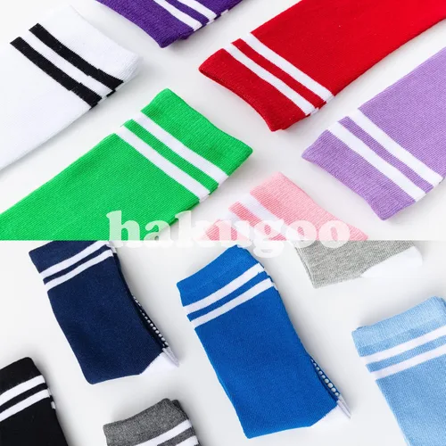Vista 7 de Calcetines altos hasta la rodilla para bebé, calcetines de tubo antideslizantes, 5 pares de calcetines de agarre atlético, niños y niñas