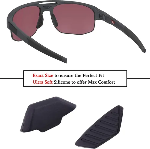 Vista 2 de Almohadillas de nariz de repuesto de tamaño estándar para gafas de sol Oakley Mercenary OO9424, color negro