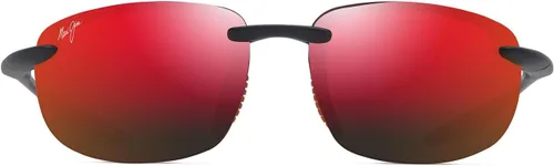 Vista 9 de Maui Jim Gafas de sol unisex Hookipa Ultra Rectangular Negro mate/gris neutro polarizado