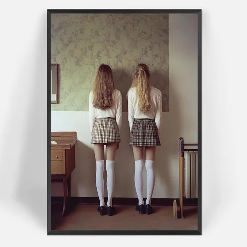 Vista 9 de Pósteres de Lienzo con Collar Retro de la Suerte, Fotografía Trendy en Blanco y Negro, Arte de Pared, Láminas de Mujer Sexy en Bikini, Pintura