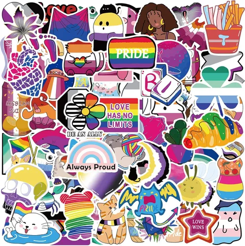 Vista 9 de Pegatinas de Orgullo Trans, 50 PIEZAS Adhesivos Transgénero FTM al Por Mayor para Accesorios de Celebración de Orgullo Trans, Desfiles, Decoración